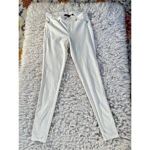 Simply Vera Vera Wang Women's Legging  Small Stretch White Low-Rise Cotton